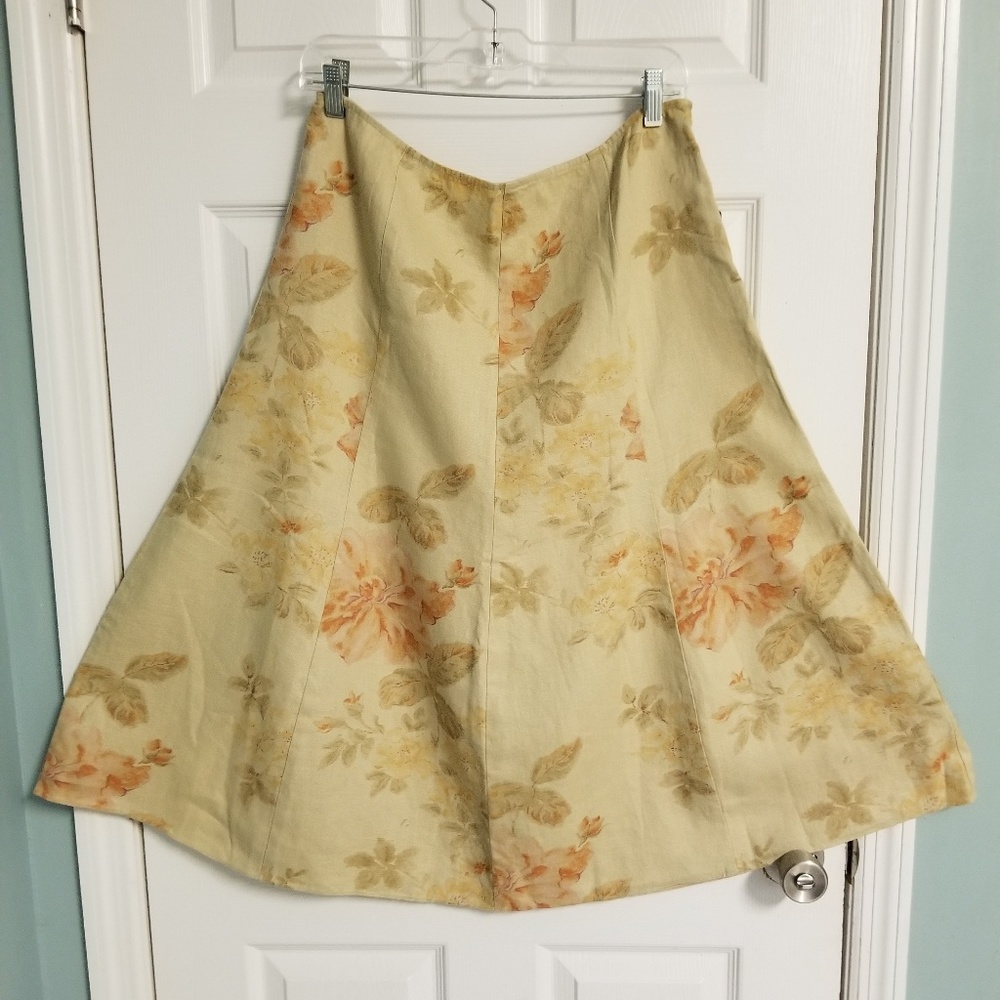 NWT Ralph Lauren Floral Linen Skirt